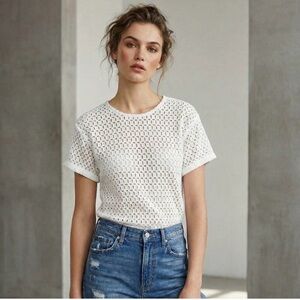 Weston Wear Ivory Crochet Top